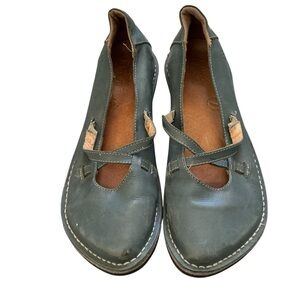 Sergio Tomani shoes women’s Mary Jane 39.5 casual hook & loop blue leather